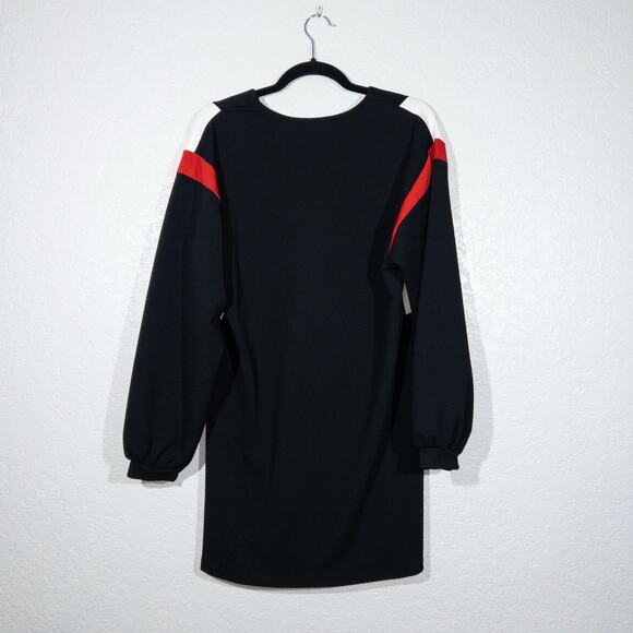 NWT Zara Black Color Block Balloon‎ Sleeve Mini Dress Size Medium - Picture 9 of 9